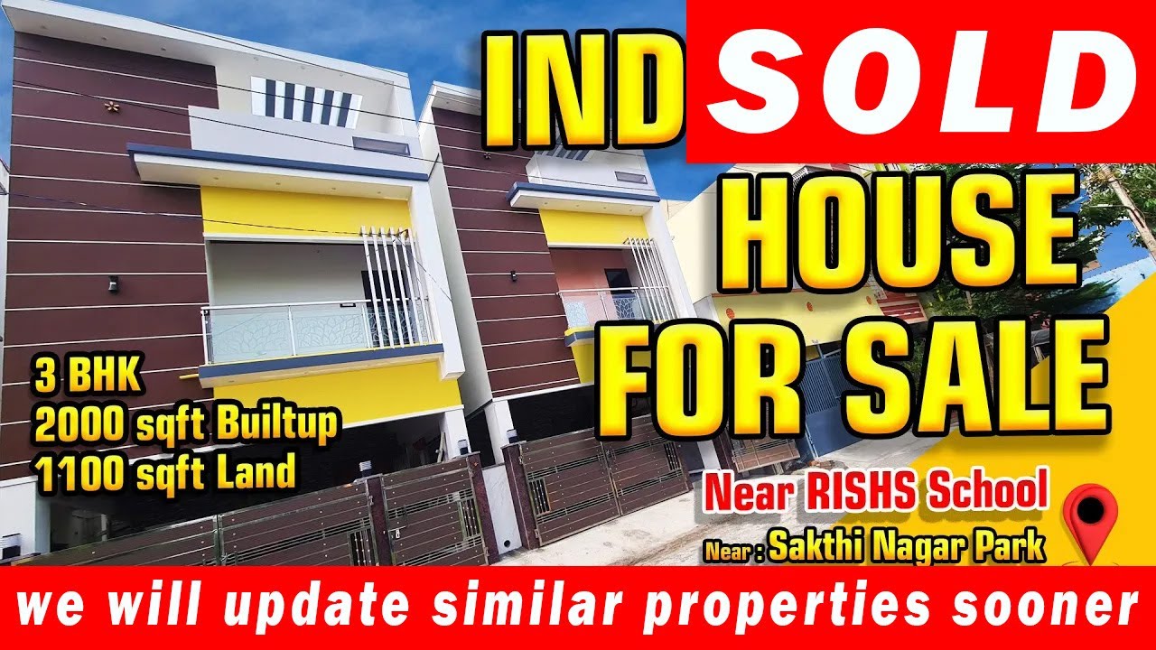 SOLD - 🏠 3BHK Individual House for Sale in Chennai – Mangadu, Sakthi Nagar | Duplex | Ready to Move