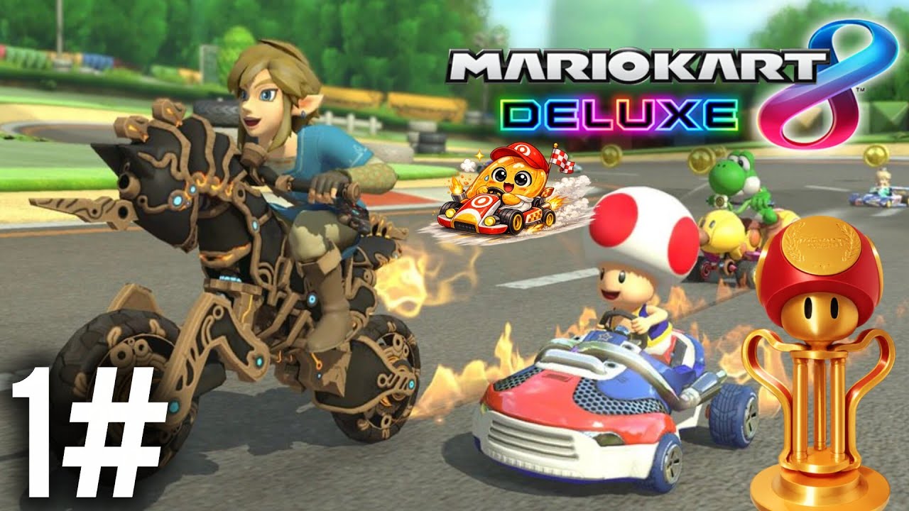 Tratando de ganar la copa champiñon ( mario kart 8 deluxe)