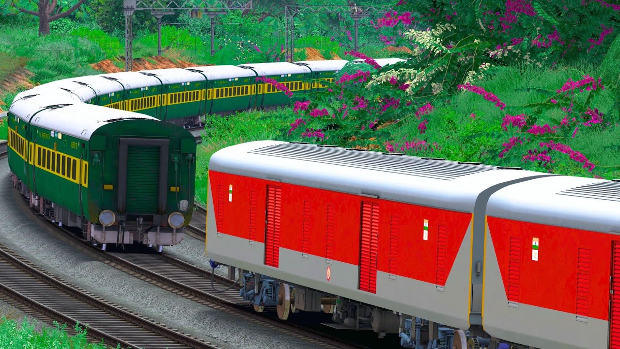 GARIBRATH COUPLING LHB PARCEL VAN TRAIN | BUMPY RAILROAD | RAILWORKS | INDIAN TRAIN SIMULATOR
