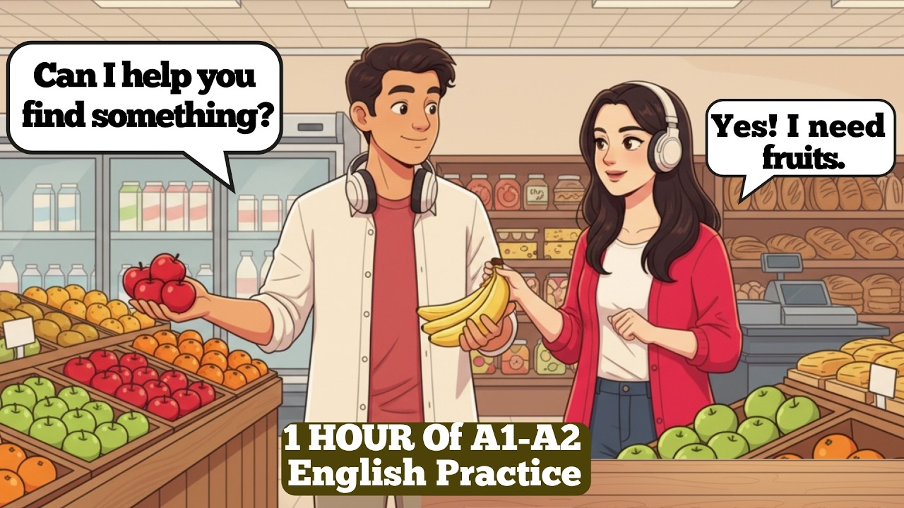 Basic English Conversation for Beginners | English Listening and Speaking Practice (A1-A2)