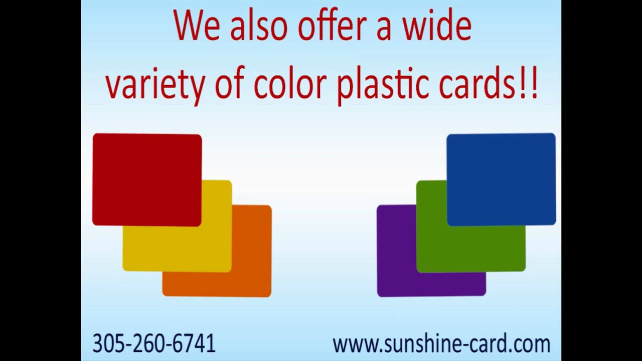 High Quality Plastic Cards from Sunshine Card
