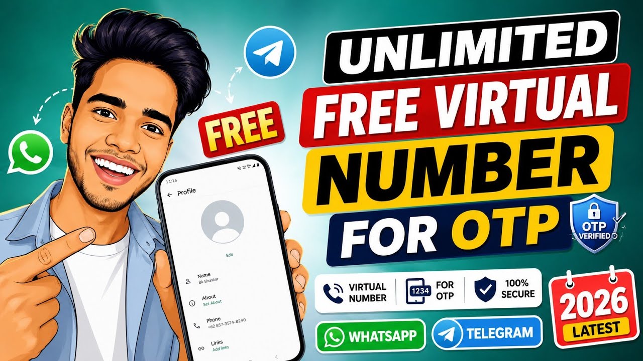 Free Virtual WhatsApp Number | How to Create a WhatsApp Account Using a Fake Number | Best Apps f...