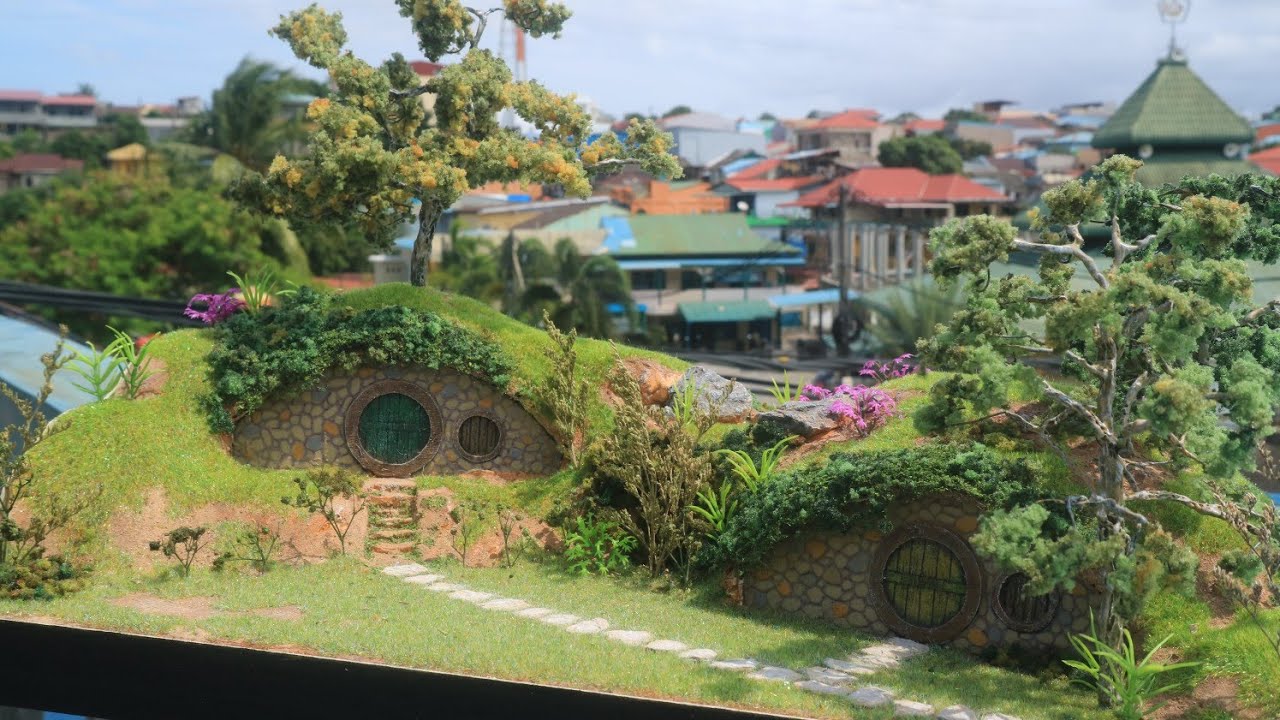 How to Make a Diorama Hobbit House | Miniatur Villa Tema Rumah Kurcaci