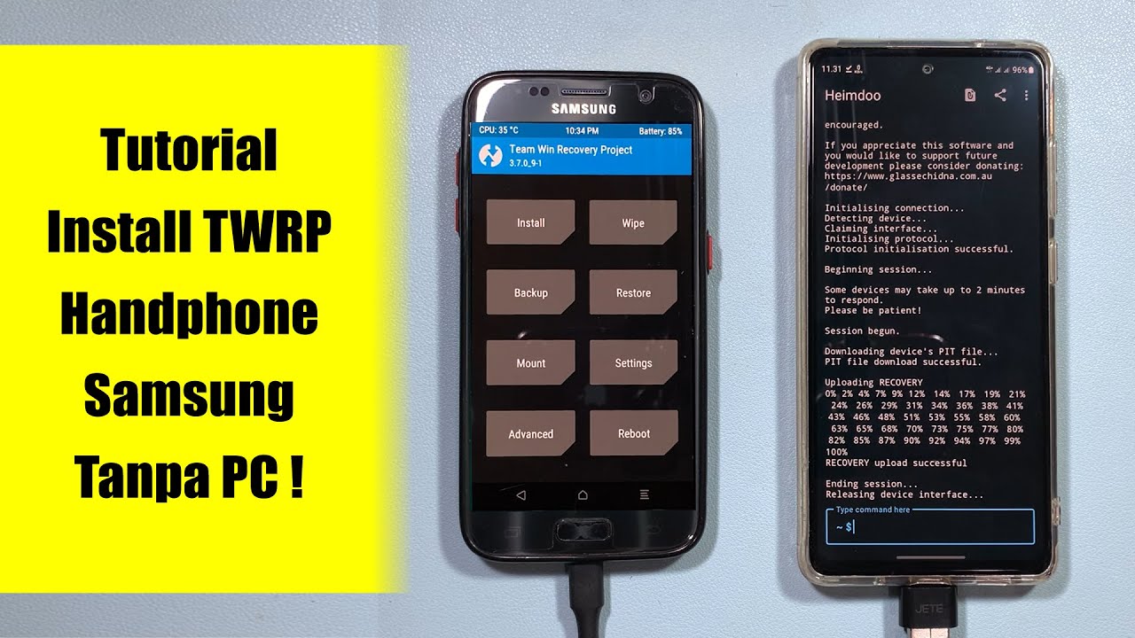 Cara Pasang TWRP di HP Samsung Tanpa PC (Heimdall: Alternatif Odin)