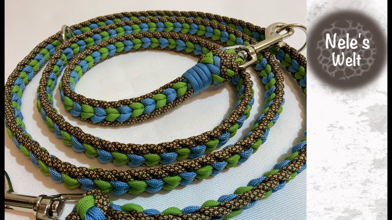 Paracord für Anfänger, einfaches Muster für flache Leine, Hundeleine knoten, DIY Anleitung by NeleC.