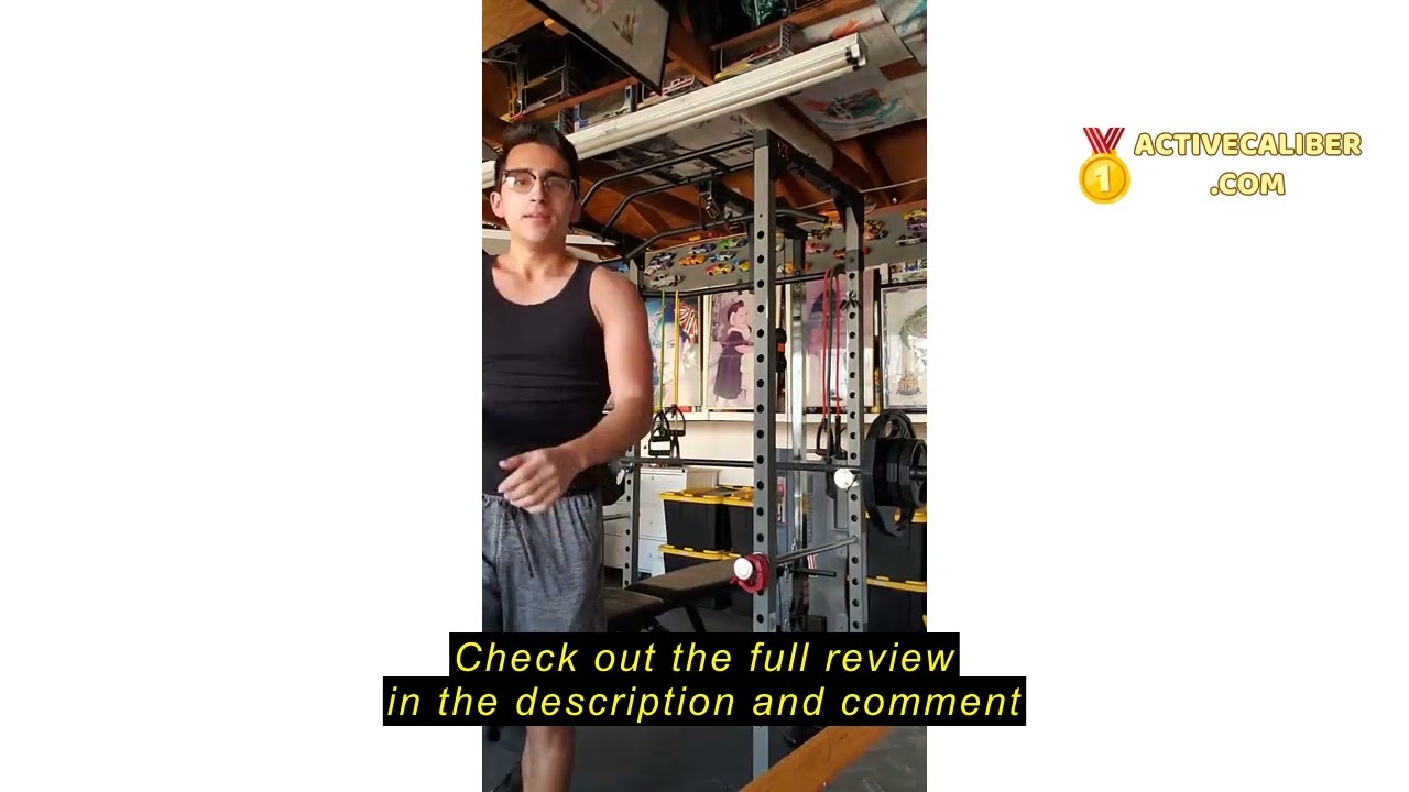 Review Fitness Reality Power Cage Squat Rack with Optional LAT Pulldown, Cable Crossover, 800 lb Cap