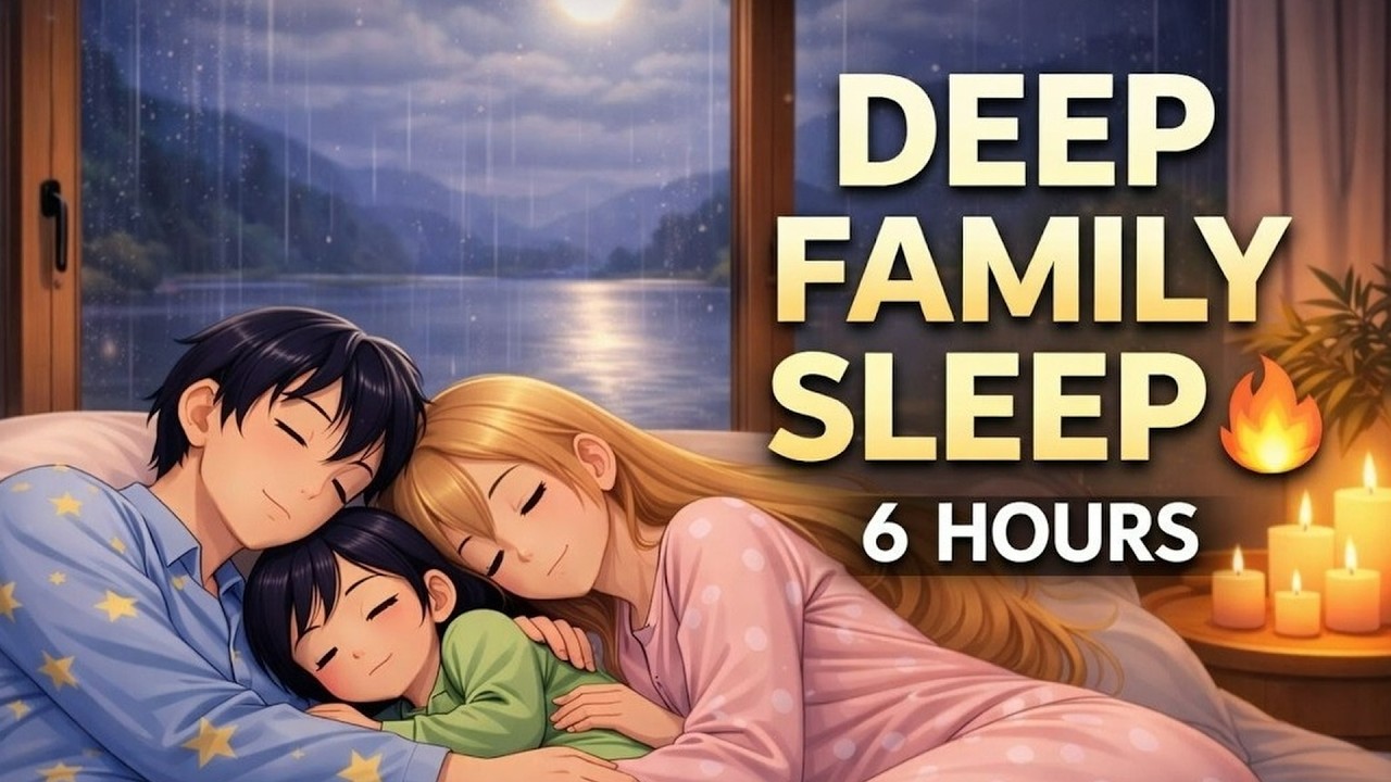 Rainy Night with Family 🌧️ Soft Piano & Rain Sounds for Deep Sleep | 6 Hours