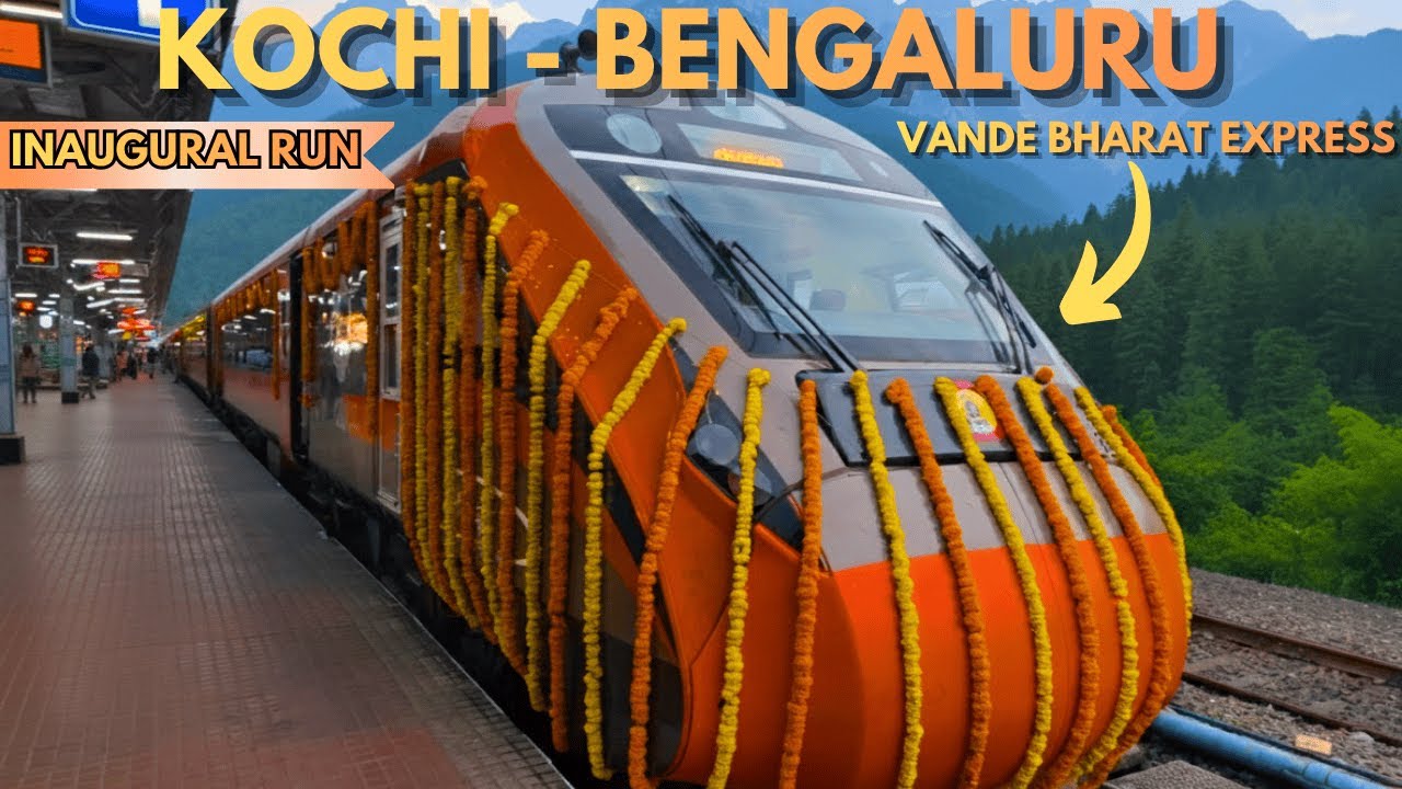 KOCHI TO BENGALURU FIRST DAY FIRST SHOW OF VANDE BHARAT EXPRESS | FUN WITH YOUTUBERS | INAUGURATION