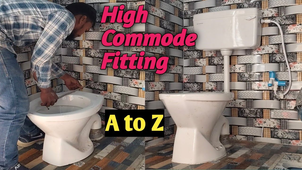 How To Install Wester Toilet | English Toilet Installation | High Commode Fitting ✅▶️