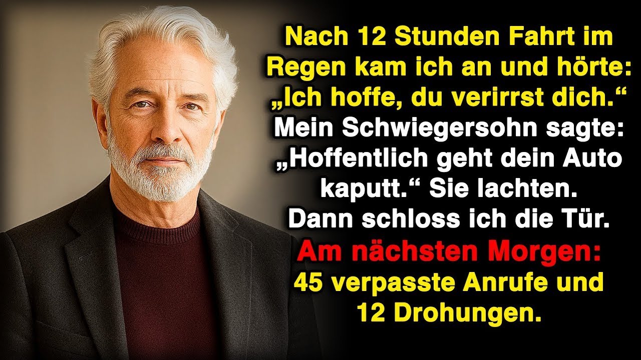 Nach 12 Stunden Fahrt im Regen zur Hochzeit meiner Tochter, kam ich an und hörte…