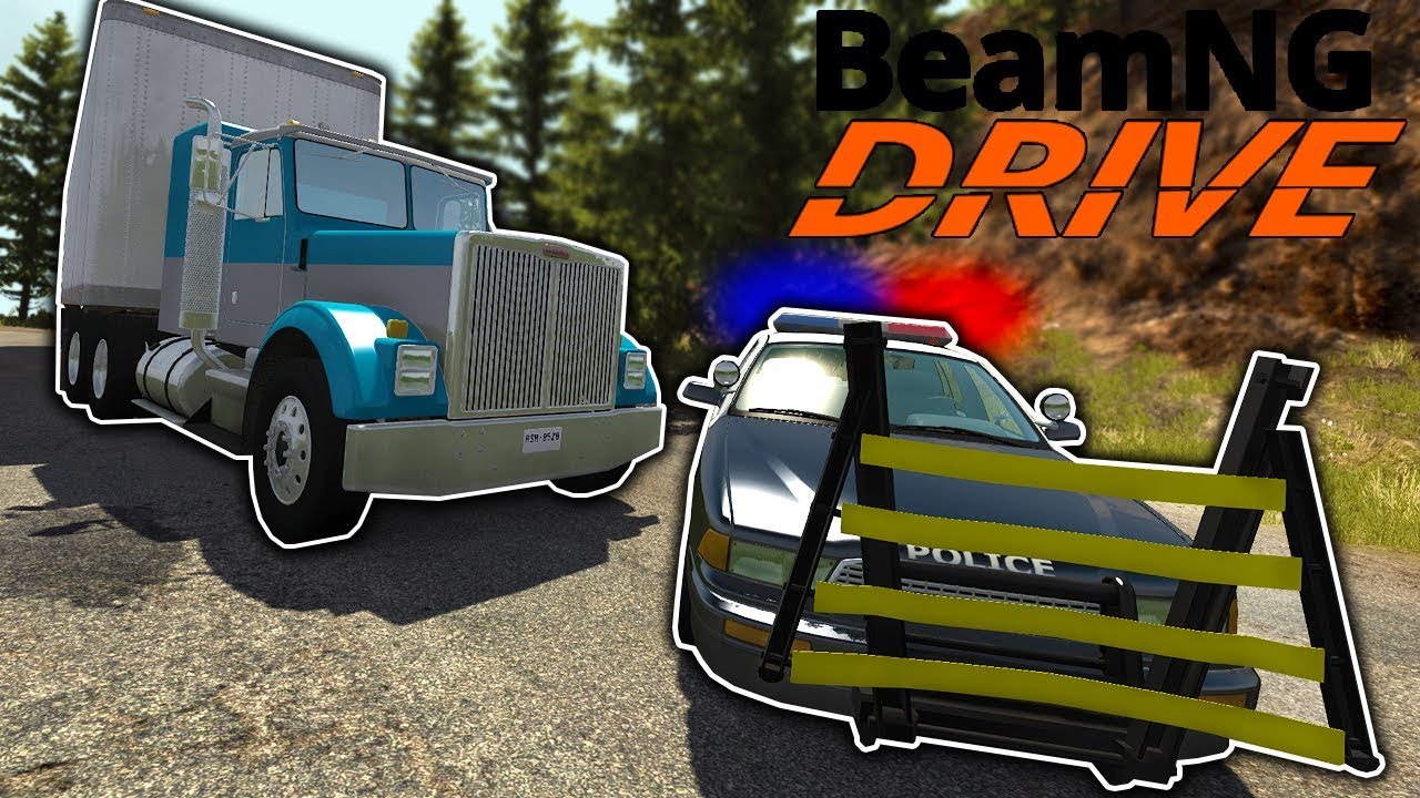 Police Use Wheel Grabber to Disable Diesel! - BeamNG Gameplay & Crashes - Cop Escape
