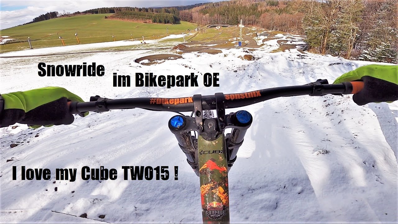 Rasenrennen Gap im Schnee ! Snowride Bikepark OE #jedentag mit dem Cube TWO15