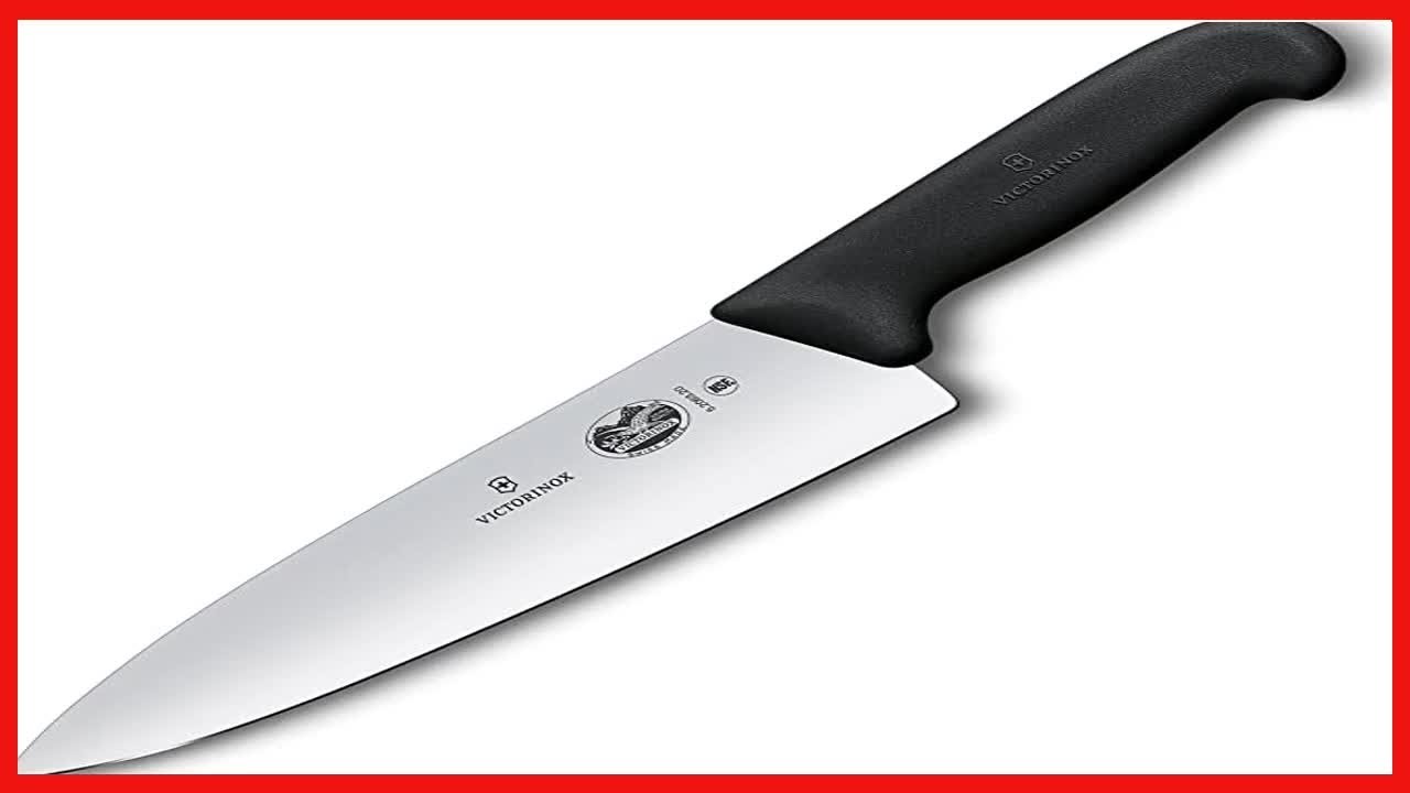 Victorinox Fibrox Pro Knife, 8-Inch Chef's FFP, 8 Inch, Black
