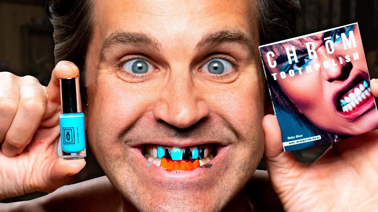 Colorful Tooth Polish Test