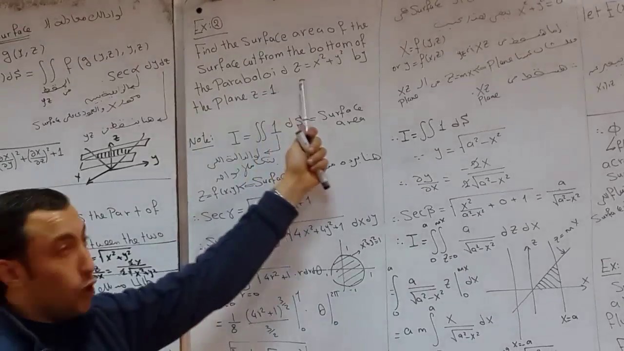 سكشن 11 رياضة  Surface integral  التكامل السطحى