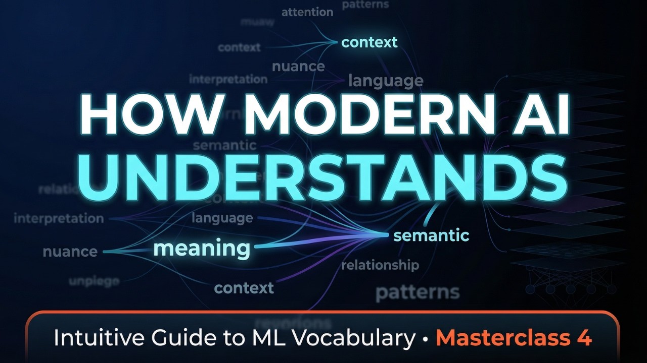 How Modern AI UNDERSTANDS | Intuitive Guide to ML Vocabulary (Masterclass 4) AI concepts made simple