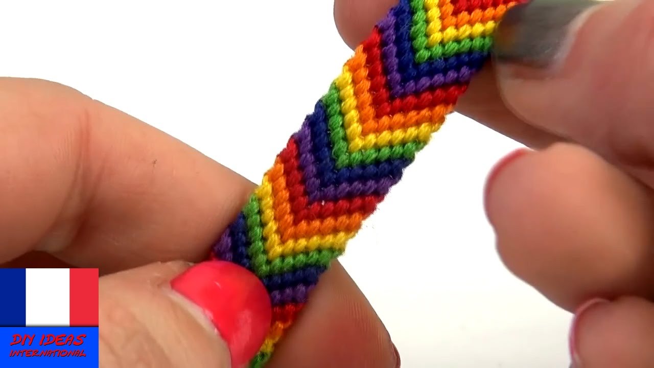 Bracelet DIY / Bracelet d'amitié en fils de laine / Instructions en français