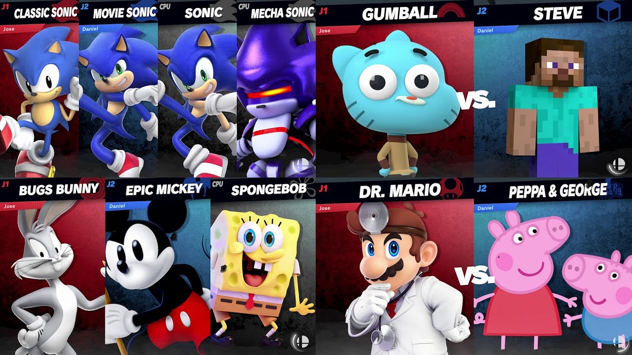 Sonic vs Movie Sonic vs Classic Sonic | Subscriber Requests in Super Smash Bros Ultimate 20