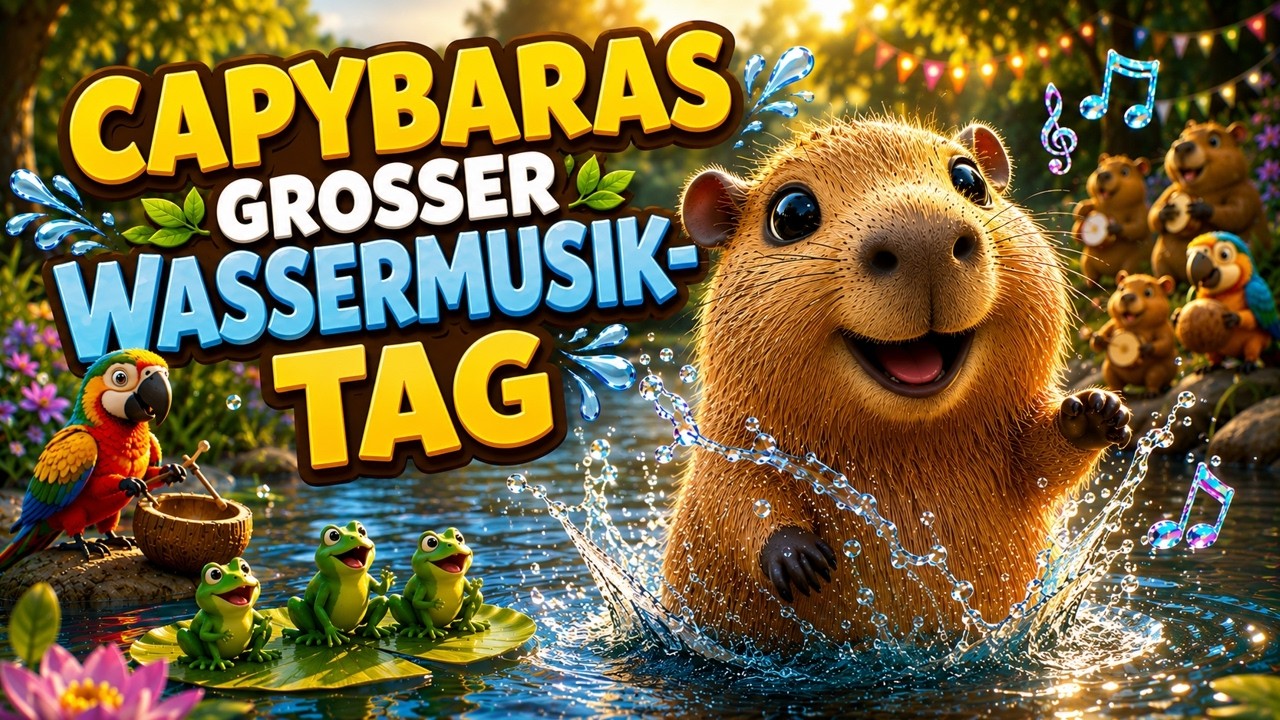 🐾 Capybaras gro&szlig;er Wassermusik-Tag 🌊🎶 | Traumgeschichte f&uuml;r Kinder zum Einschlafen