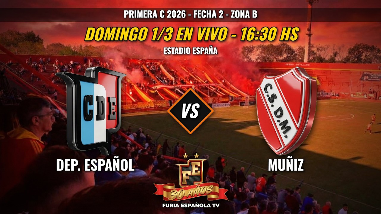 Dep. Español vs. Muñiz en VIVO - Torneo Primera C 2026