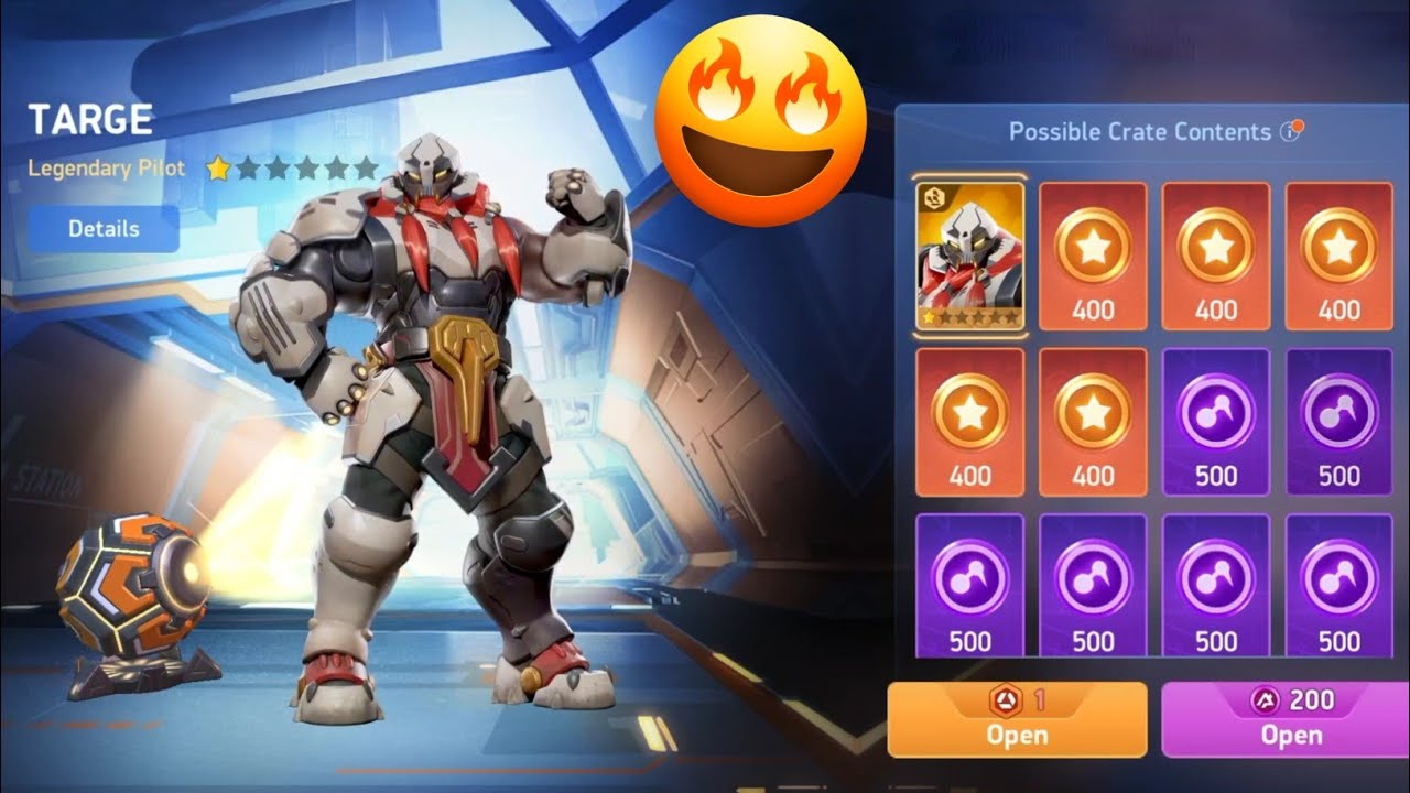 Legendary Pilot Targe Unlock In Event Crate Rush - Mech Arena