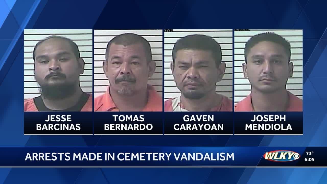 Hardin County police make 4 arrests in connection to cemetery vandalisms