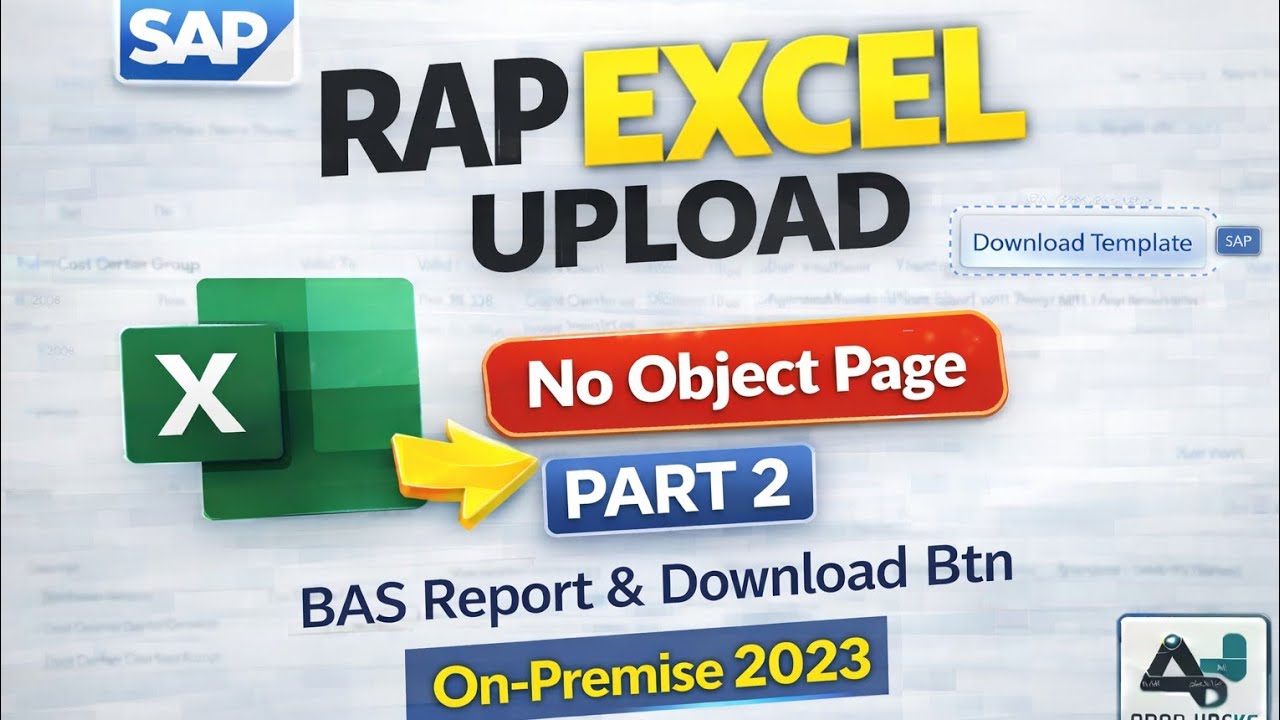 RAP Excel Upload( List  Report only ) | No Object Page | Works in On-Premise |  Part -2