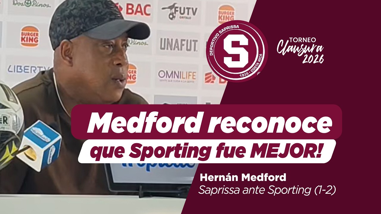 Conferencia de Hernán Medford tras la derrota que sufrió Saprissa ante Sporting (1-2)