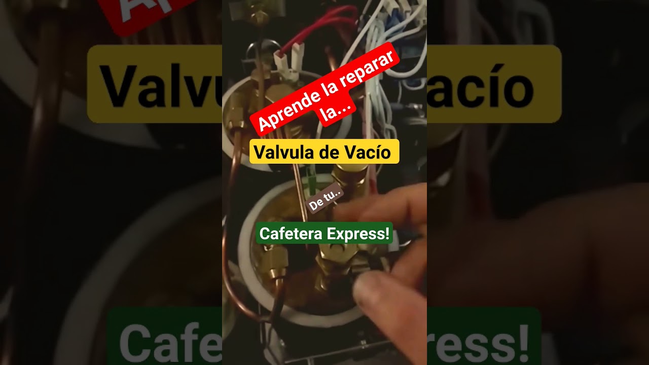 Reparar la cafetera express. La cafetera pierde vapor por la v&aacute;lvula de vac&iacute;o? Aprende la soluci&oacute;n!