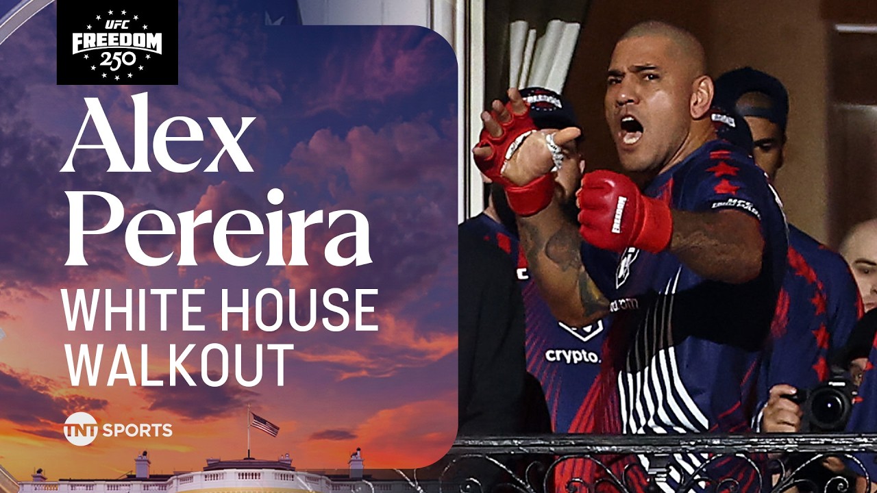 CHAMA! Alex Pereira with the COLDEST walkout at The White House 🥶 #UFCFreedom250