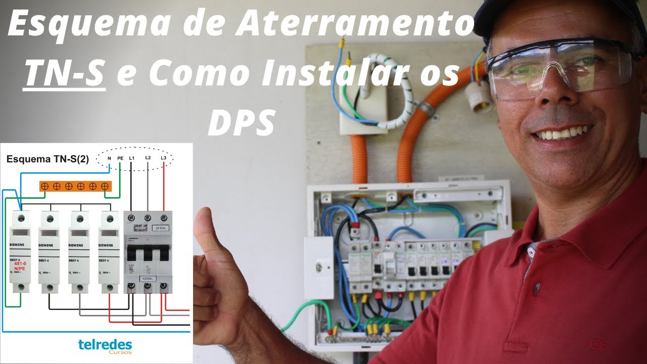 Esquema de Aterramento TN-S e Como Instalar os DPS - Vídeo 02
