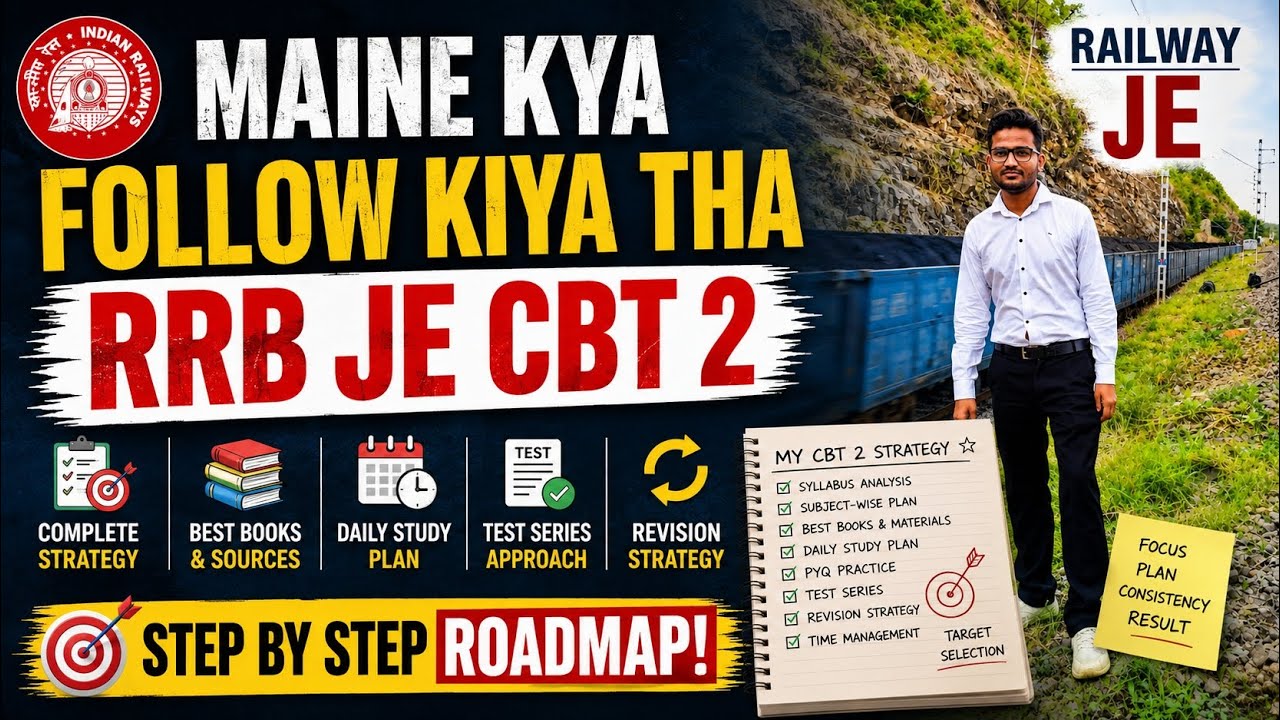 🔥 RRB JE CBT 2 Crack Kaise Kiya? | Meri Complete Preparation Strategy & Study Plan