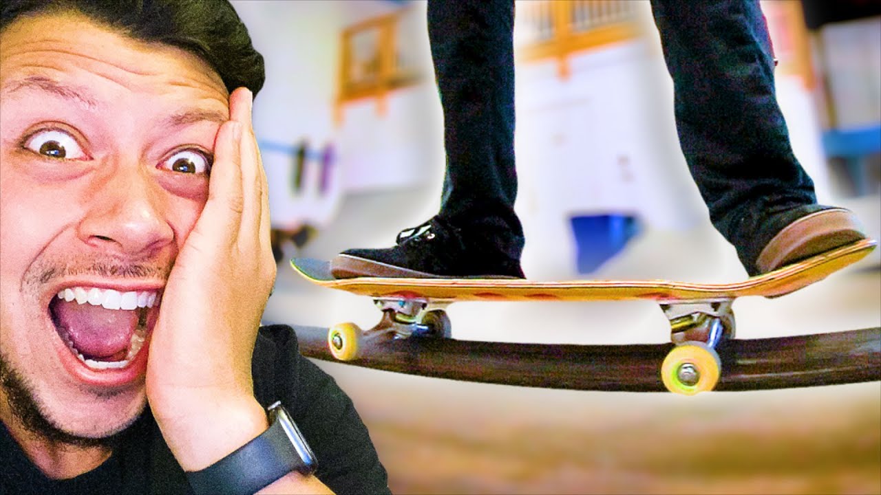 GABE'S FIRST GRIND ON A RAIL!