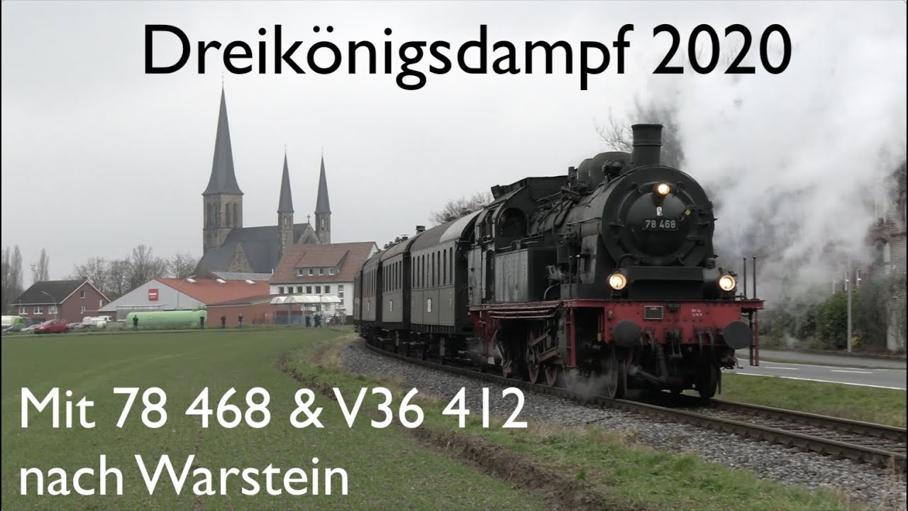 Dreikönigsdampf 2020 - mit 78 468 & V36 412 nach Warstein