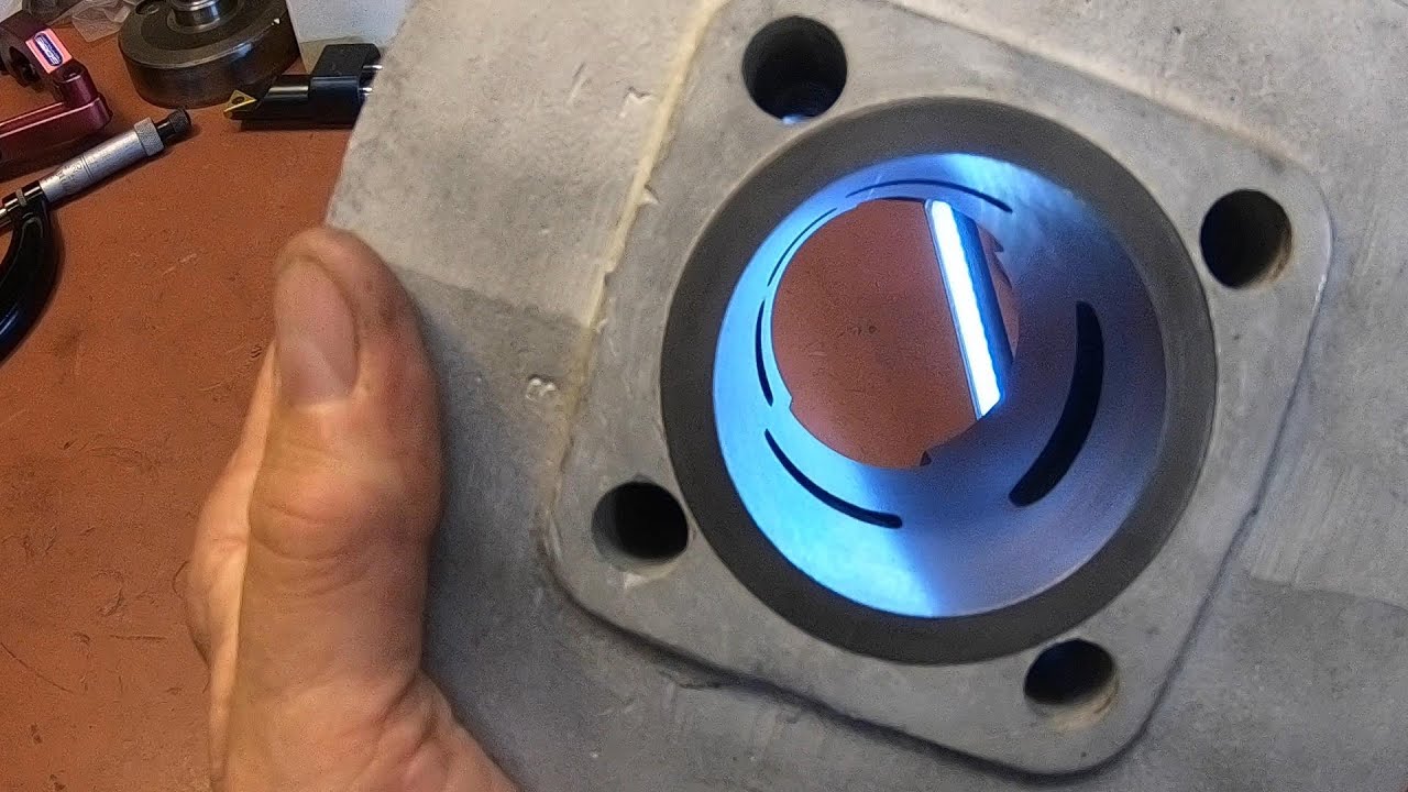 Boring a motorcycle cylinder, Suzuki TS125, two stroke
