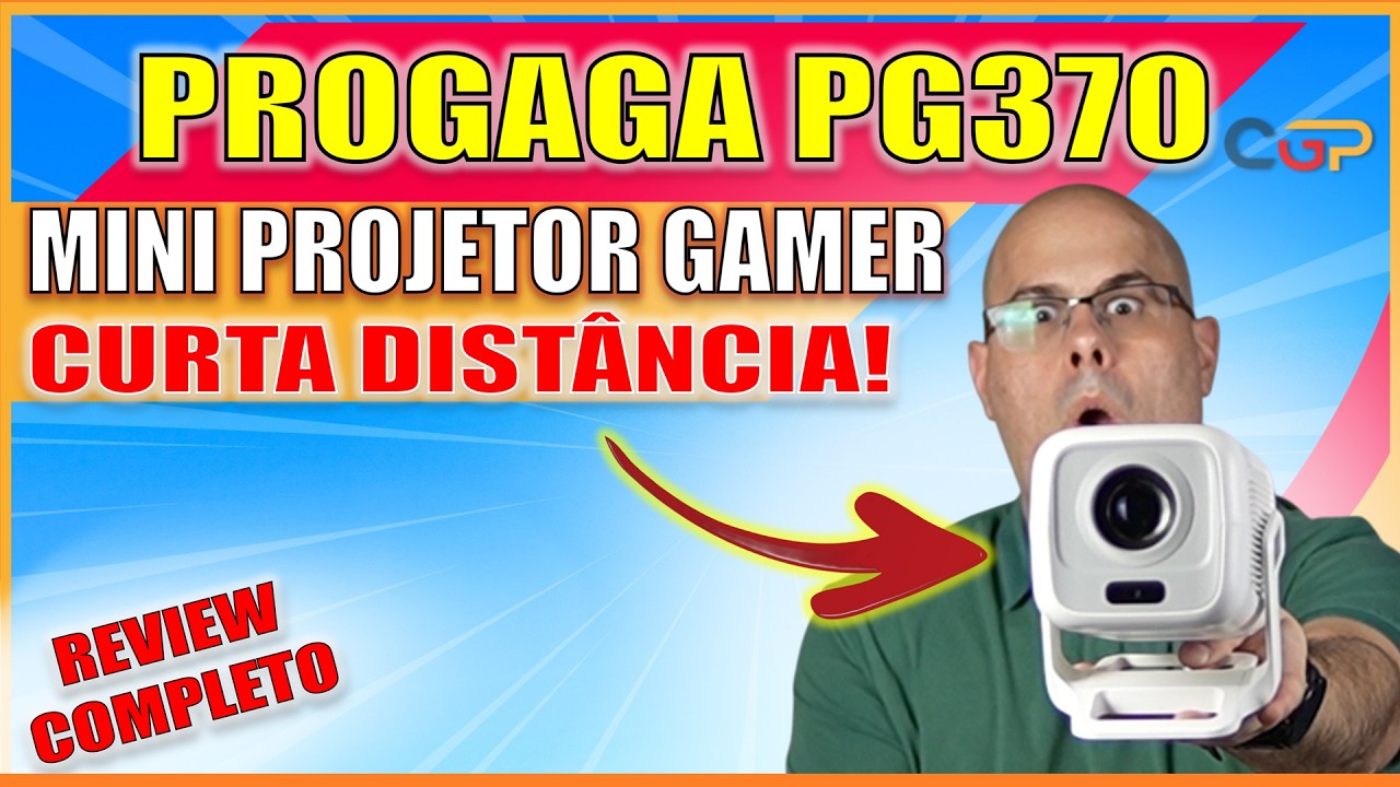 PROGAGA PG370: UM mini PROJETOR ULTRA CURTA DISTÂNCIA AINDA GAMER! INACREDITÁVEL! Geek522