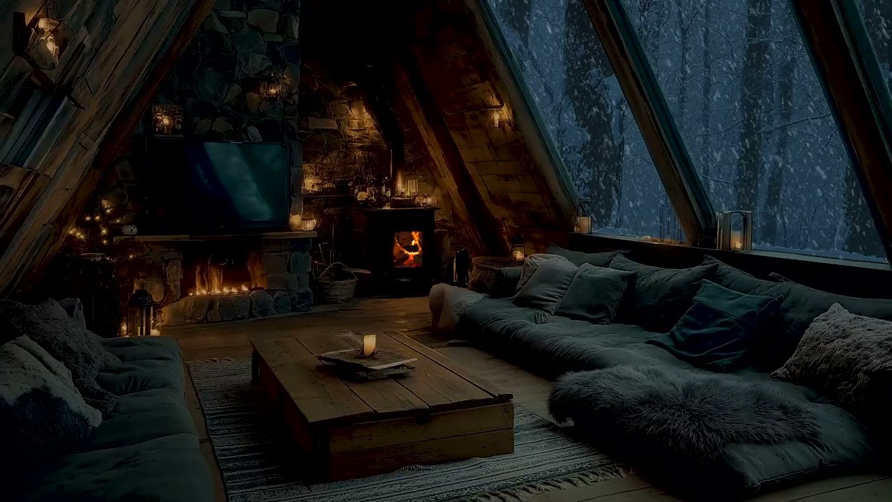 Ultra Calm Piano Music with Soft Fireplace Ambience | Cozy Indoor Room Sounds for Deep Relaxation