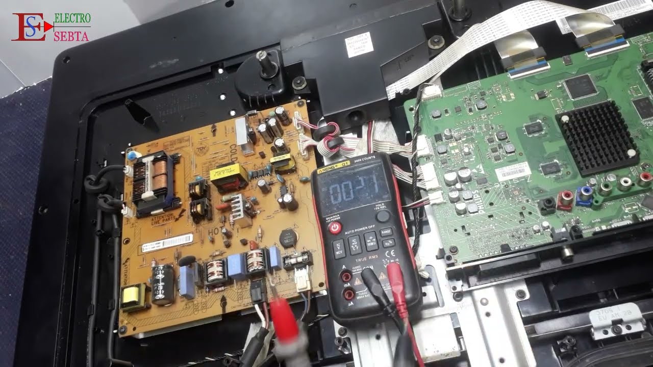 اصلاح تلفاز PHILIPS 32بوصة متوقف على الليد الاحمر ويومض