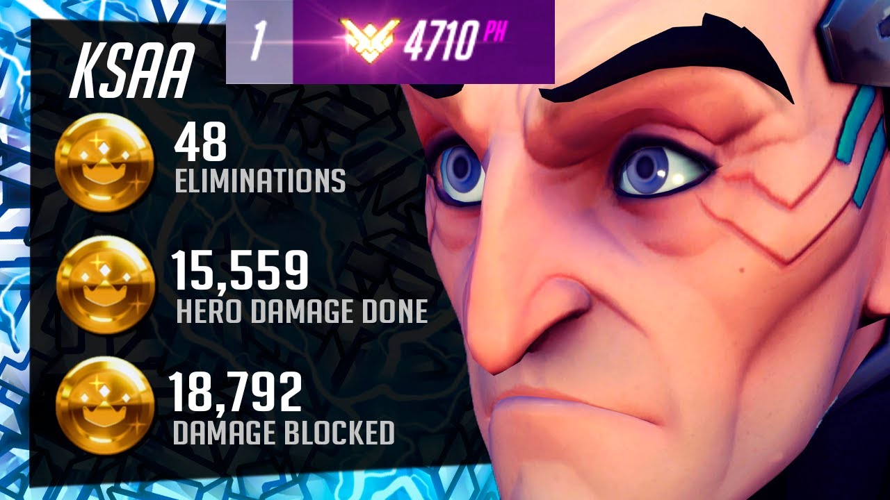 Ksaa Rank 1 Sigma God! 4.7k SR! 48 elims! [ Overwatch Season 30 Top 500 ]