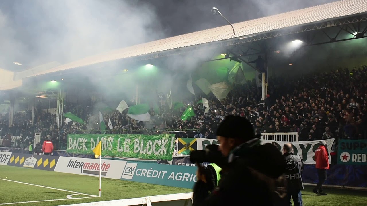 Red Star FC - SM Caen Tribune Rino Della Negra 32e de finale de Coupe de France 2018-2019