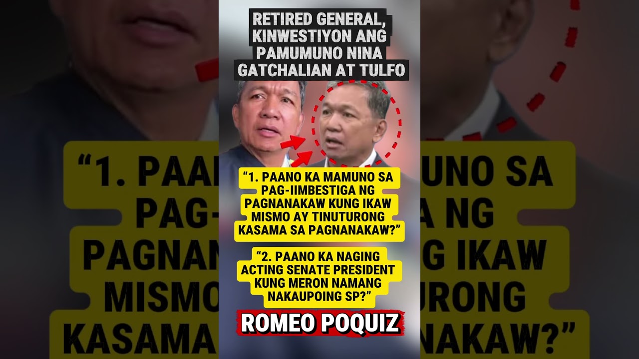 Retired General, Kinwestiyon ang Pamumuno nina Gatchalian at Tulfo