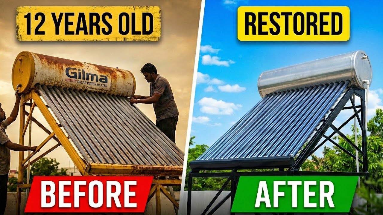 Everyone Said Scrap This Solar Water Heater… I Restored It