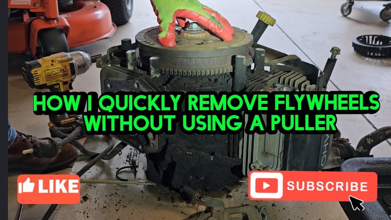 How I quickly remove mower engine flywheels without a puller