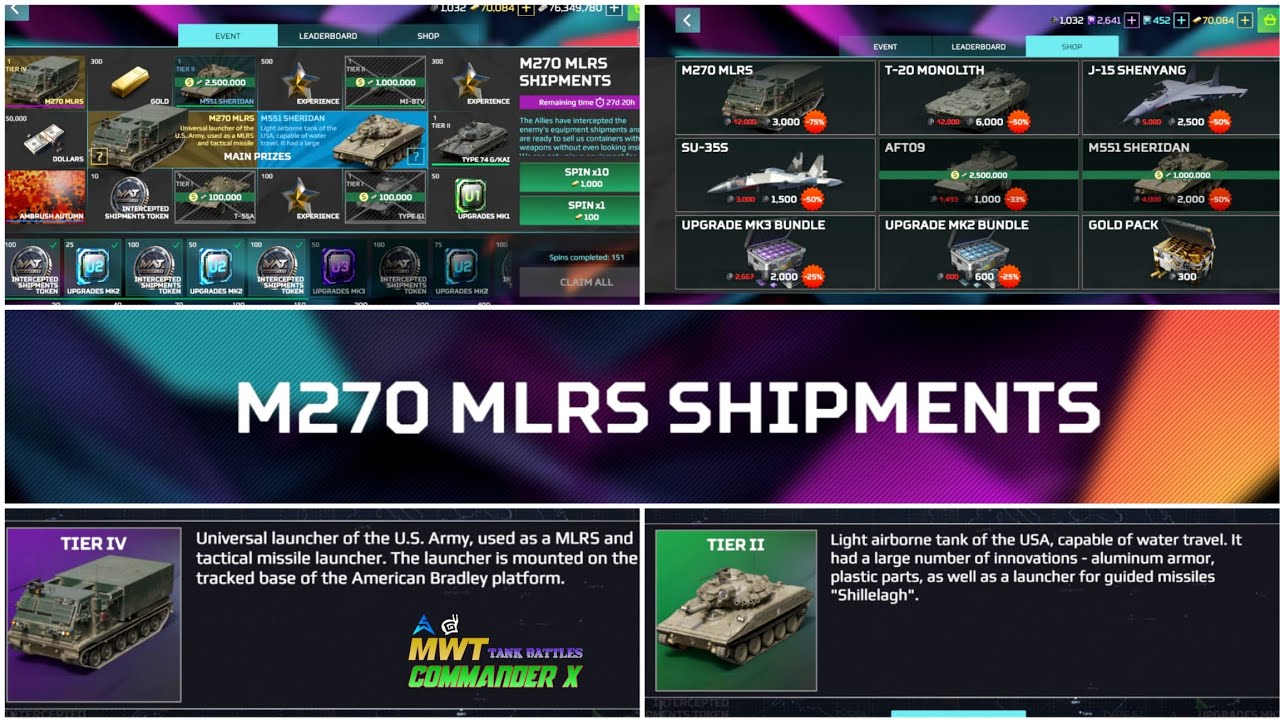 New M270 MLRS Shipments Spin | MWT tank battles 