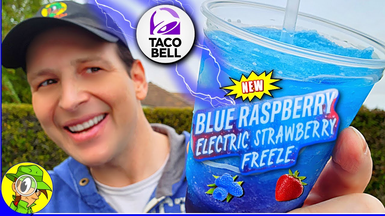Taco Bell&reg; BLUE RASPBERRY ELECTRIC STRAWBERRY FREEZE&reg; Review 🌮🔔🫐⚡🍓🥶 ⎮ Peep THIS Out! 🕵️&zwj;♂️