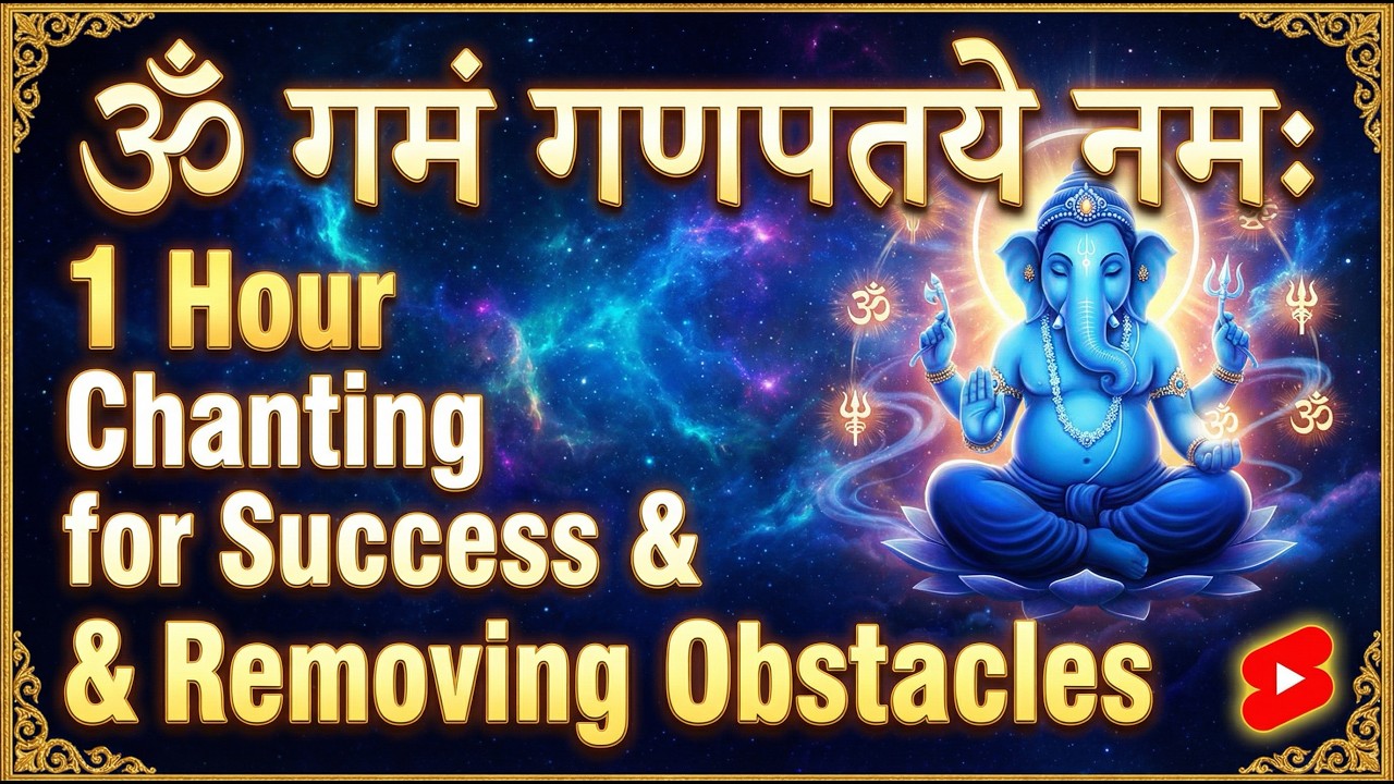 Om Gum Ganapathaye Namaha | 1 Hour Powerful Ganesh Mantra Chant for Success & Removal of Obstacles