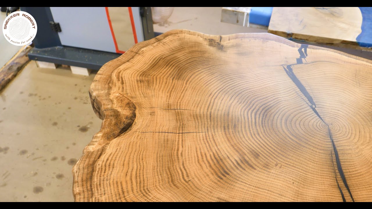 154 Oak Live Edge Cookie Coffee Table