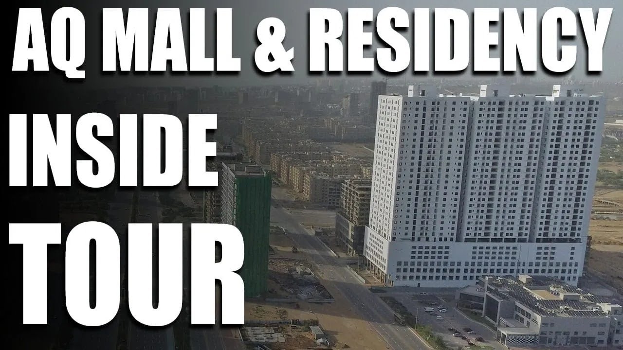 Inside Tour Of AQ Mall & Residency | First High Rise Building on Jinnah Avenue Bahria Town Karachi