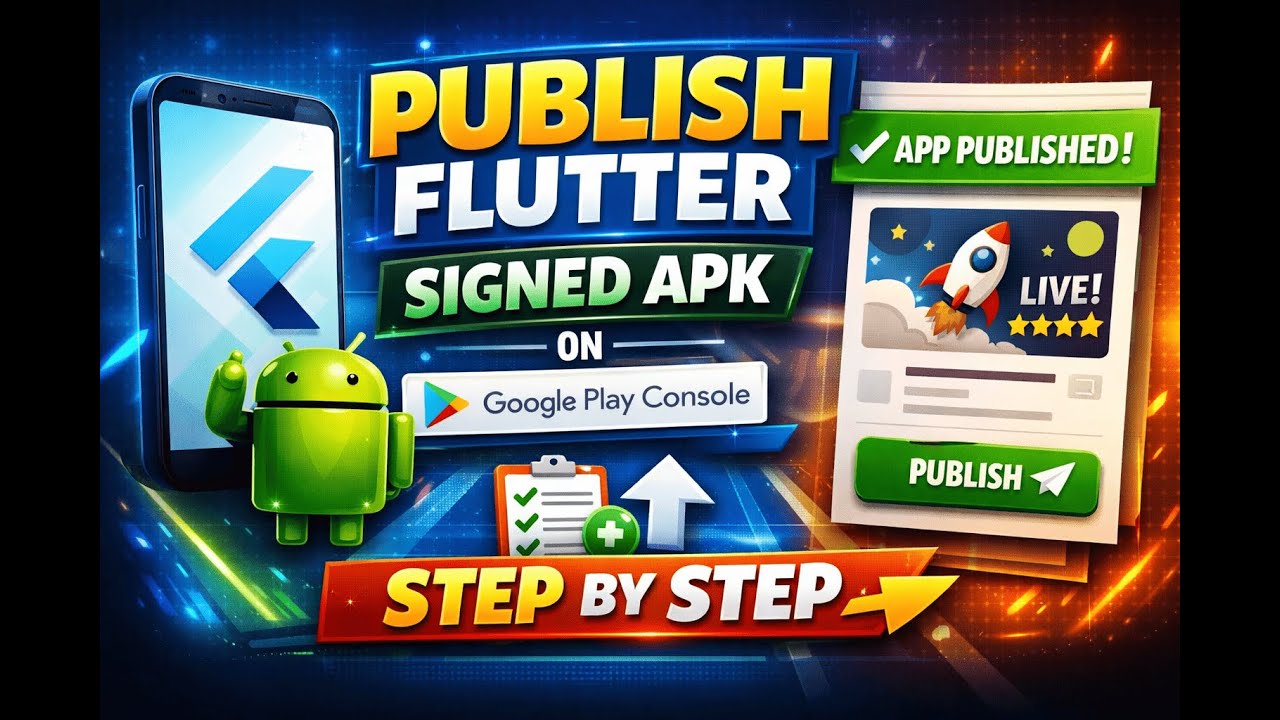 How to Publish Flutter Android App on Google Play Store | Signed APK Step by Step (2026)