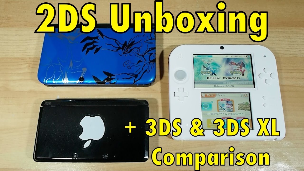 2DS Unboxing + 3DS & 3DS XL Comparison
